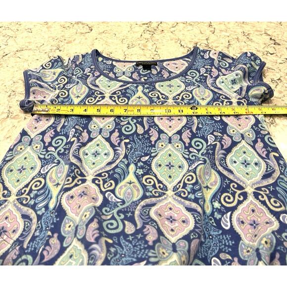 Miss Elaine Relax Paisley Nightgown Housedress Women’s Size Small Pockets Lounge - Picture 7 of 8